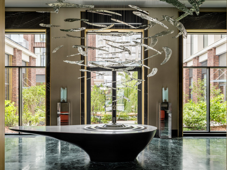 Образ природы в интерьере лобби: проект в концепции well-being от бюро Олега Клодта