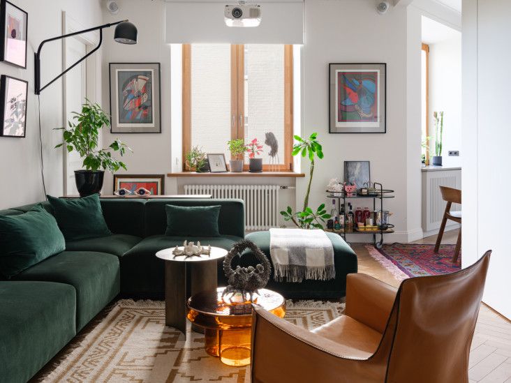 Артистичная квартира 70 кв. метров с арт-коллекцией для девушки: проект MO interior