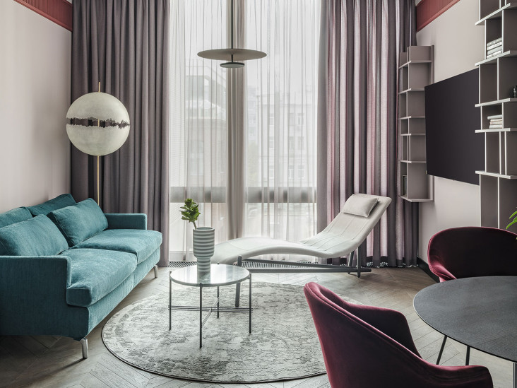 Цвет в интерьере: квартира 58 кв. метров в Москве по проекту DR House