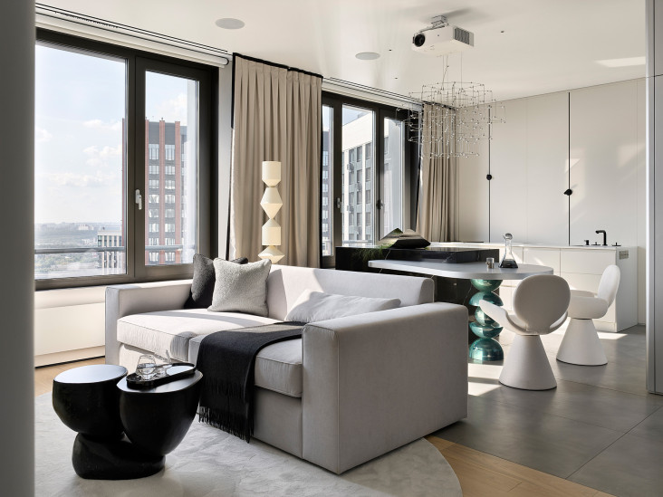 Белая квартира для восстановления сил: проект дизайнера Аллы Кроль