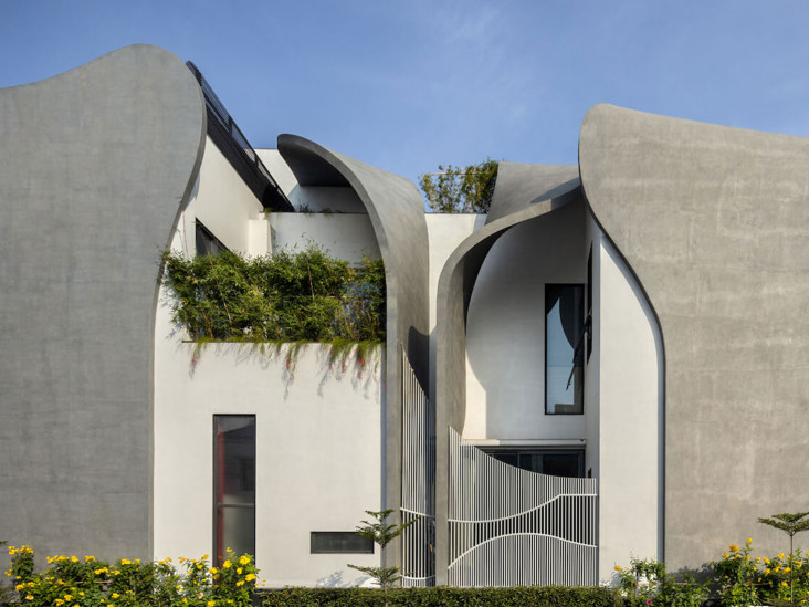 Studio Ardete: дом со скульптурным фасадом в Мохали
