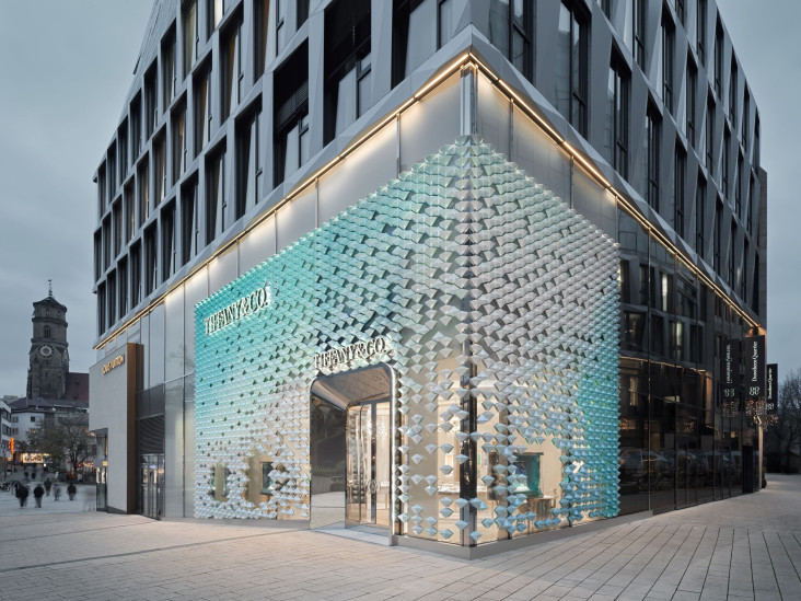 MVRDV: «бриллиантовый» фасад магазина Tiffany & Co. в Штутгарте