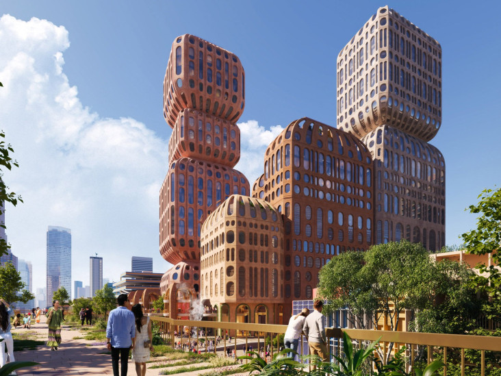 Башни, вдохновленные традиционными фонарями: первый проект Heatherwick Studio в Таиланде