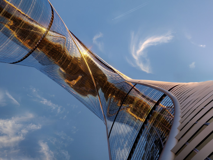 Башня по проекту Сергея Кузнецова с самым высотным парком Европы