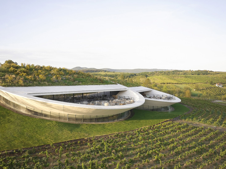 Футуристичная винодельня Sauska Tokaj в Венгрии: экологичный проект BORD Architectural Studio