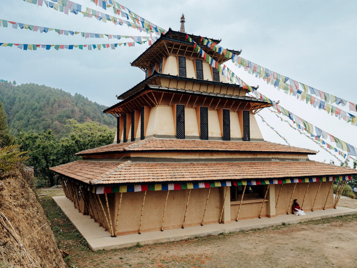 Бамбуковый центр медитации в Тибете по проекту Abari