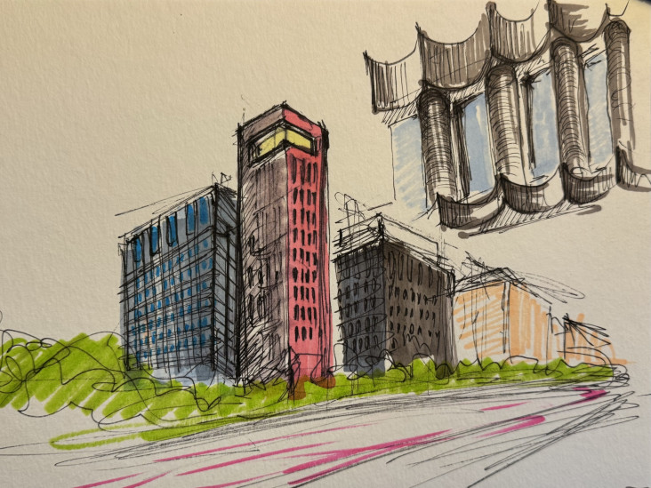 Дом МИRA с розовой башней-маяком: ориентир и тихая гавань у ВДНХ