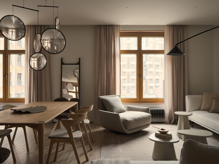 Тактильные фактуры в петербургской квартире: проект Анастасии Хальчицкой