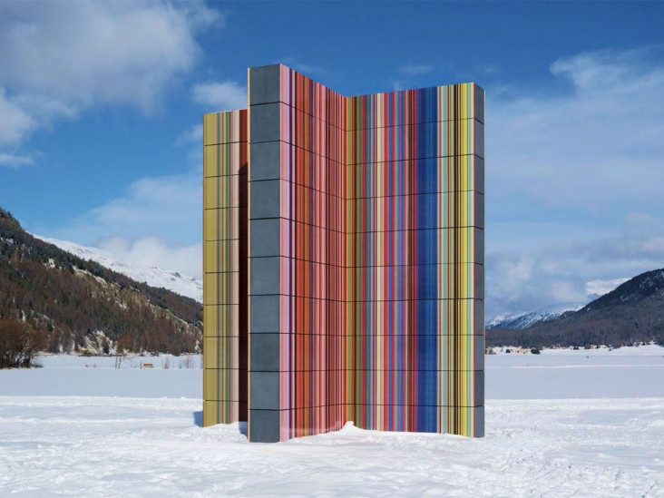 Герхард Рихтер: инсталляция Strip Tower в швейцарских Альпах
