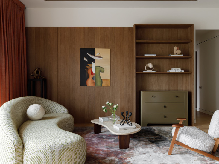 Квартира на берегу Москвы-реки для сдачи в аренду: проект студии Frantova.Space