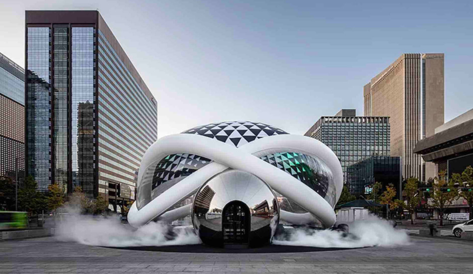 Надувной  кинотеатр в Южной Корее