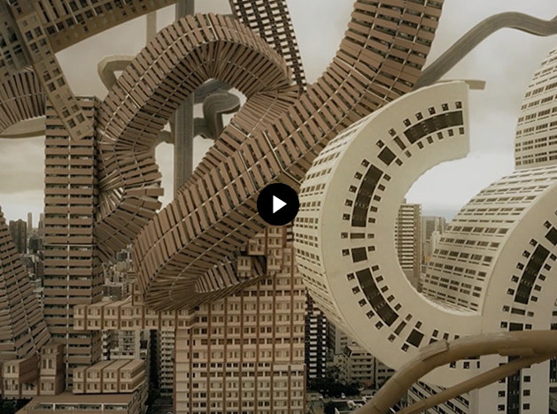 Архитектура Осаки на невероятном видео