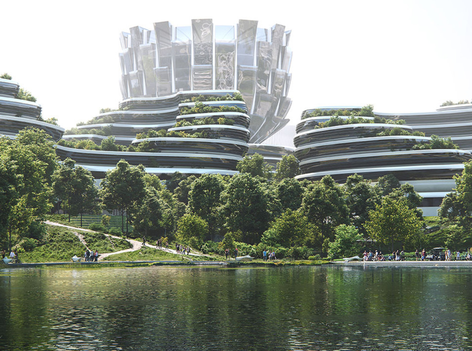 Zaha Hadid Architects cтроят остров для технологических стартапов в Китае