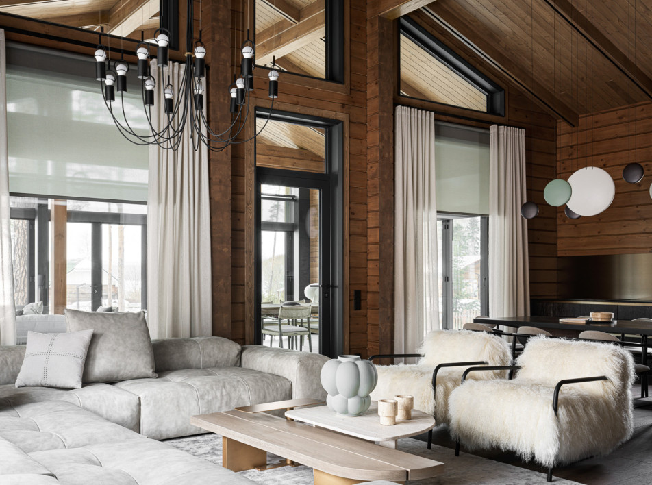 Загородный дом в духе современного шале по проекту Atelier Deco и Елены Пясецкой
