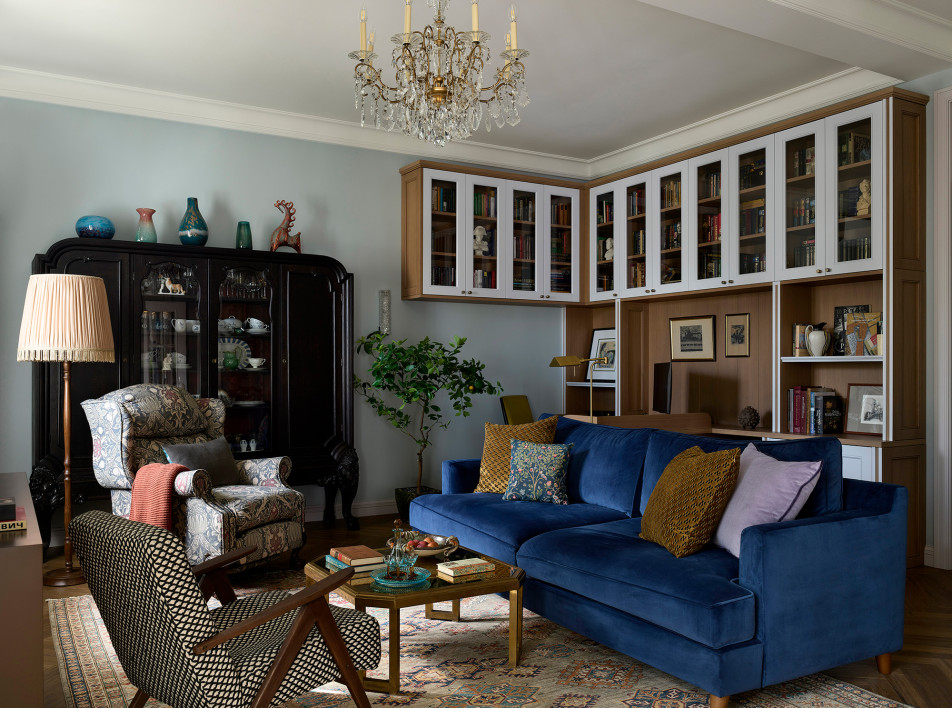 Квартира в Доме композиторов с винтажной мебелью: проект Марии Амелиной