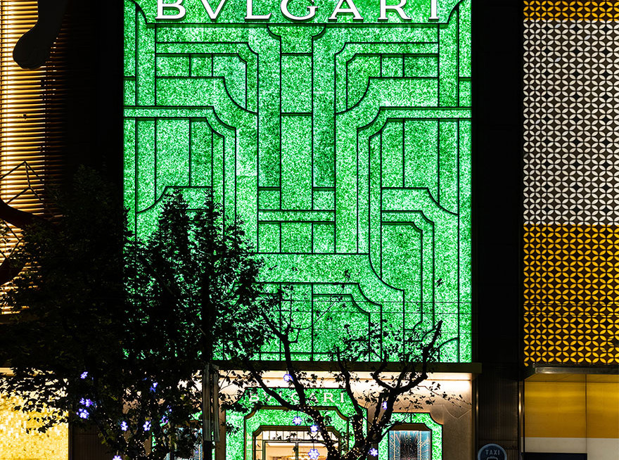 MVRDV: фасад шанхайского бутика Bvlgari