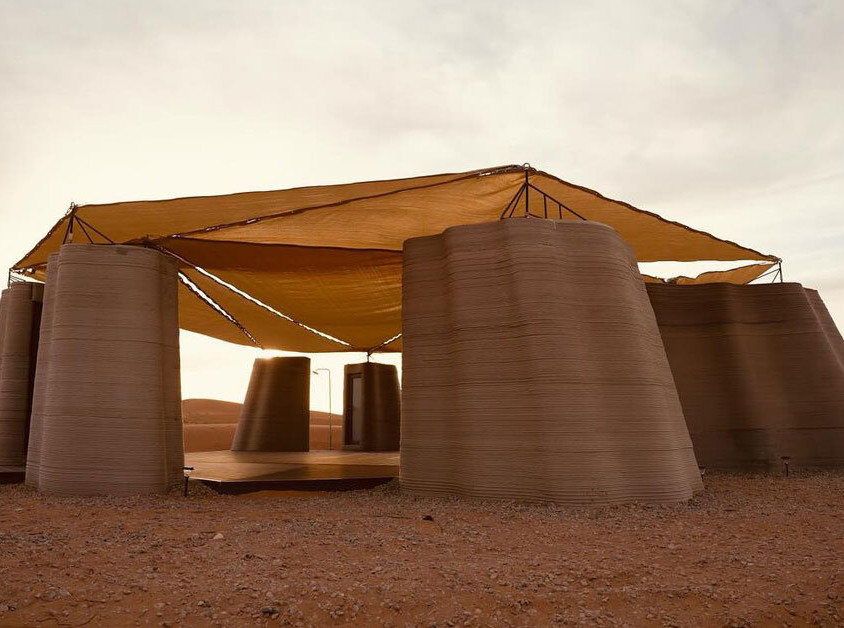 3D-печатный павильон в Китае: автономный лагерь для волонтеров в пустыне