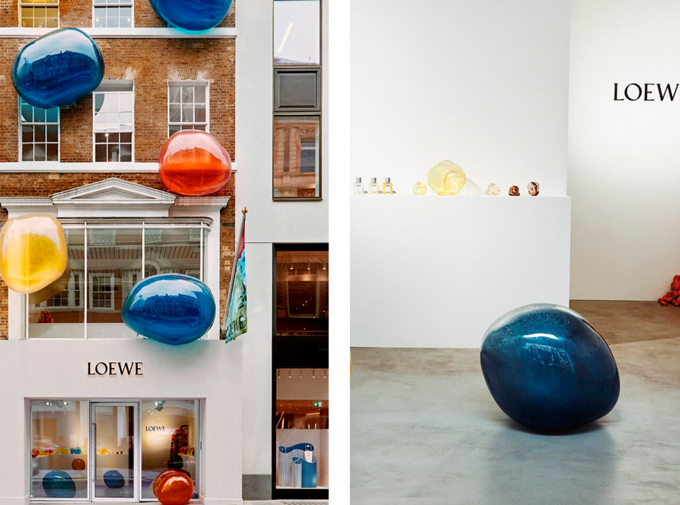 Инсталляция Loewe Perfumes в лондонском шоуруме бренда