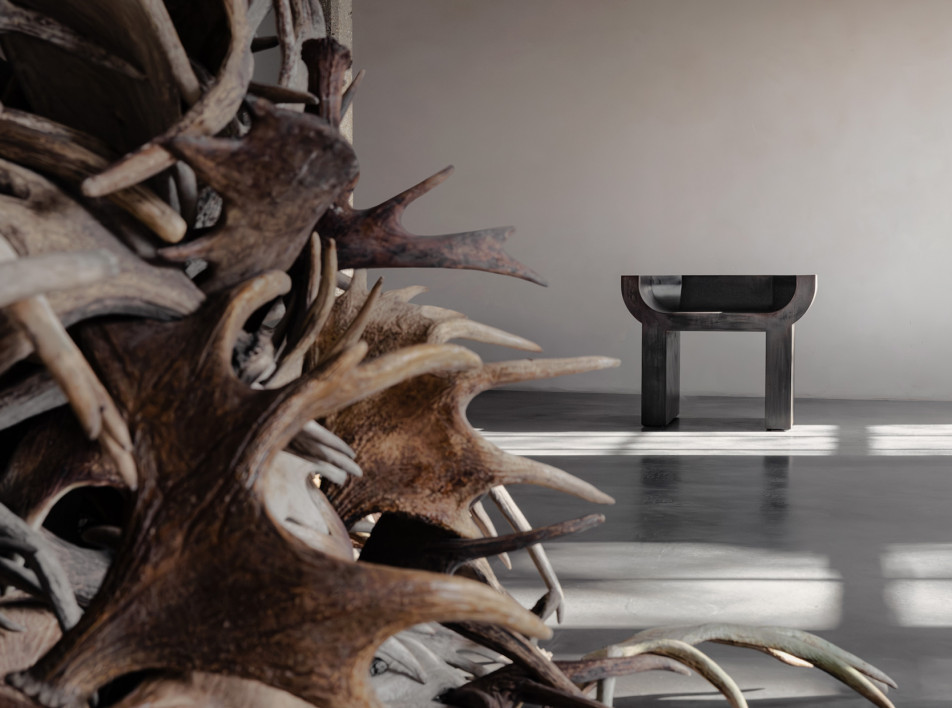 Выставка Рика Оуэнса Rust Never Sleeps в Лондоне: ржавчина, рога и брутализм