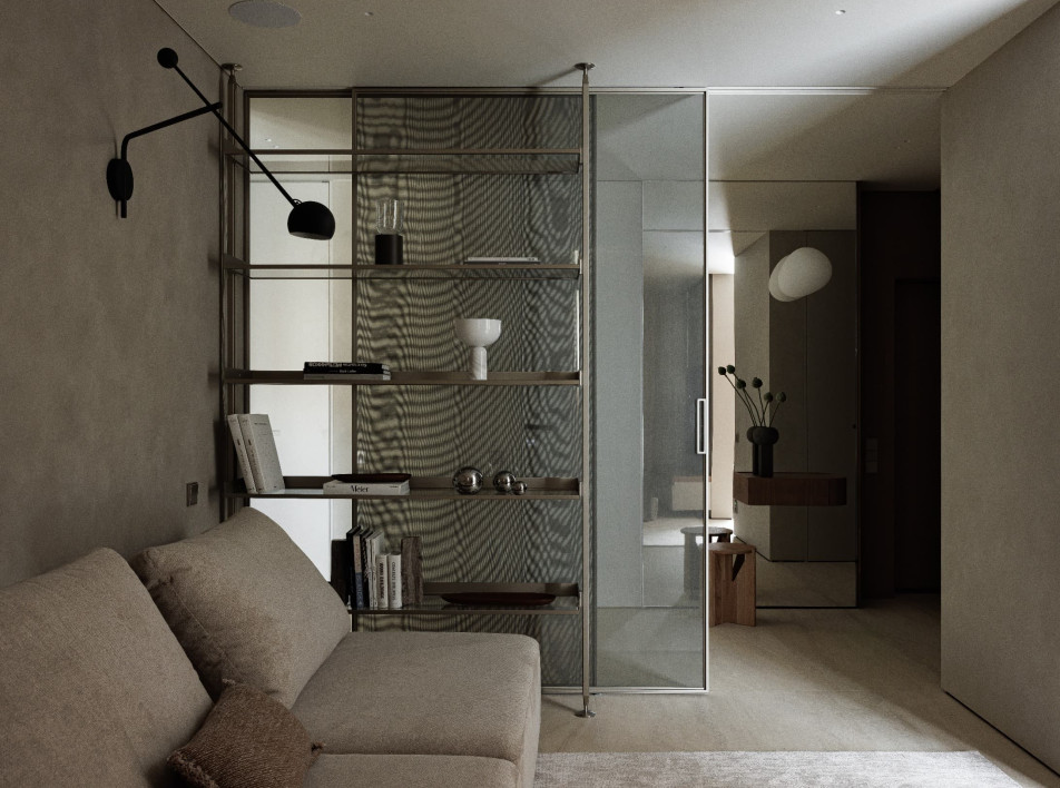 Квартира для врача-психиатра с металлическими акцентами: проект Background studio