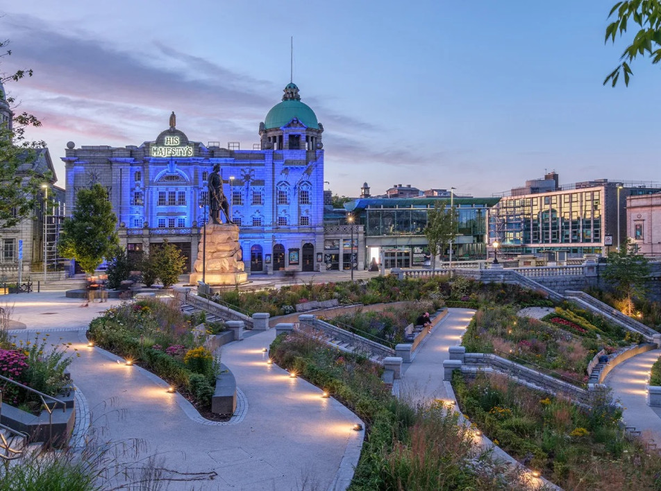 Сады Юнион-Террас в Абердине — лучший проект Шотландии 2025