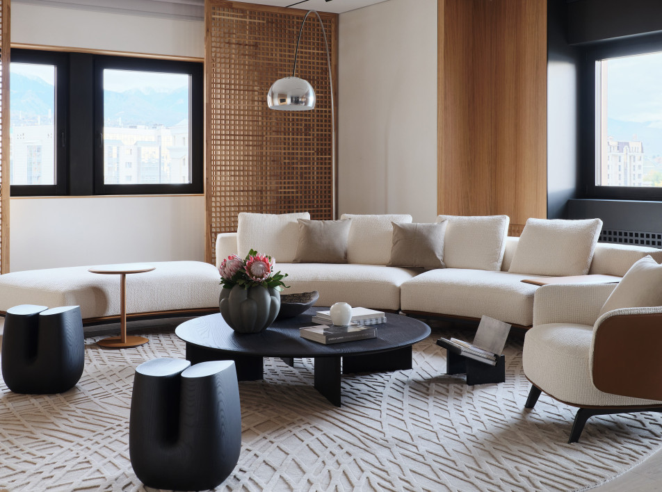 Квартира в Алматы с панорамным видом на горы: проект Kvadrat Architects