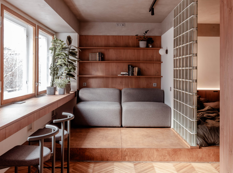 Квартира 40 кв. метров на Воробьевых горах: диалог эпох в проекте Ruetemple