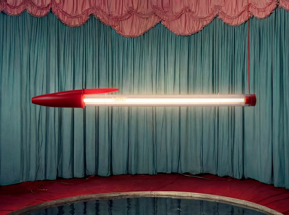 Светильник в виде огромной ручки Bic: коллаборация Марио Пароли и Seletti