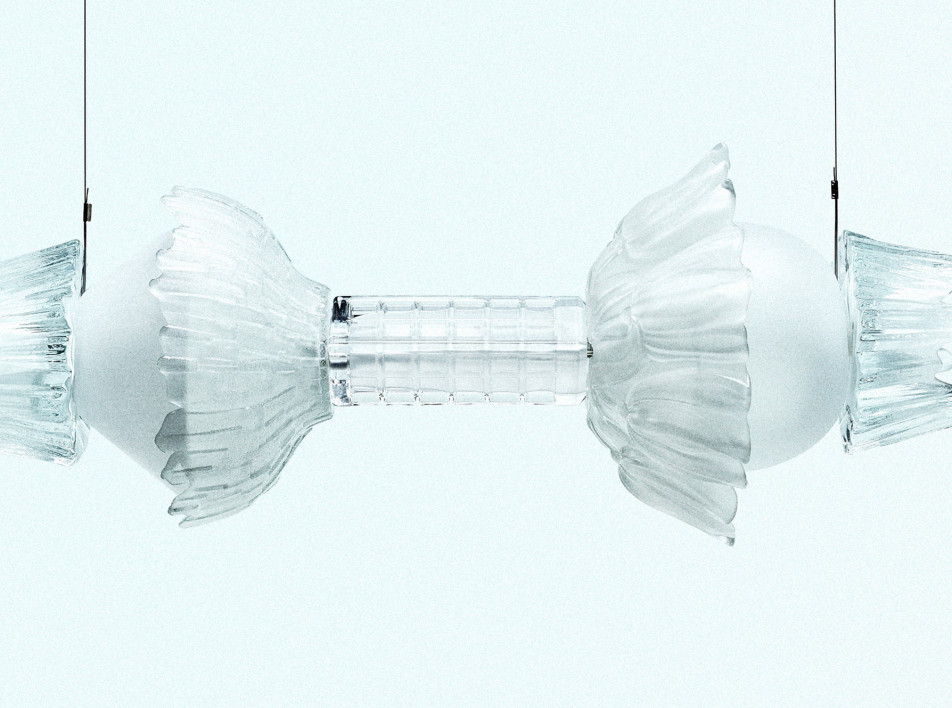 Коллекция светильников Buké из старой стеклянной посуды