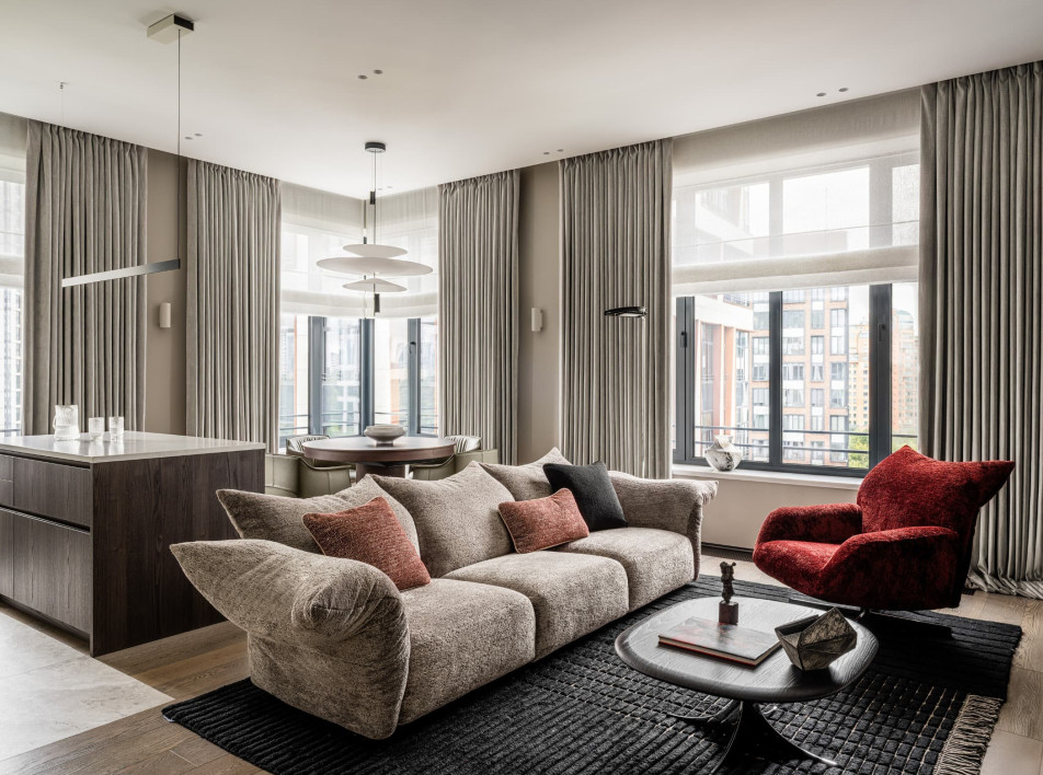 Квартира в нейтральных тонах для семьи с сыном-подростком: проект Валерии Виноградовой