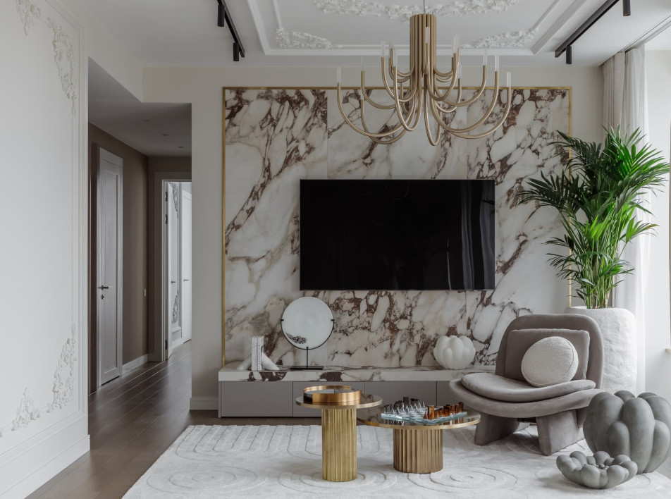 Неоклассический интерьер в московской новостройке: проект Оксаны Пирко