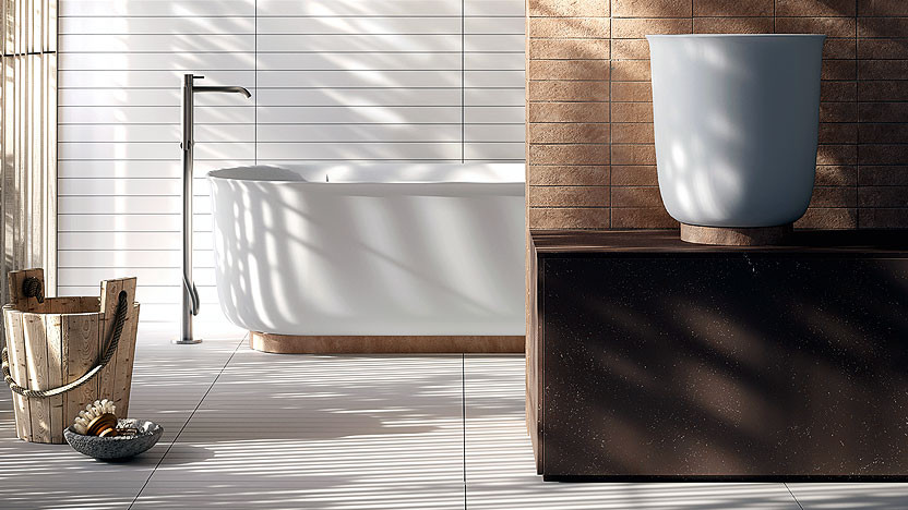 Ванная от Rexa Design: хаммам около кровати