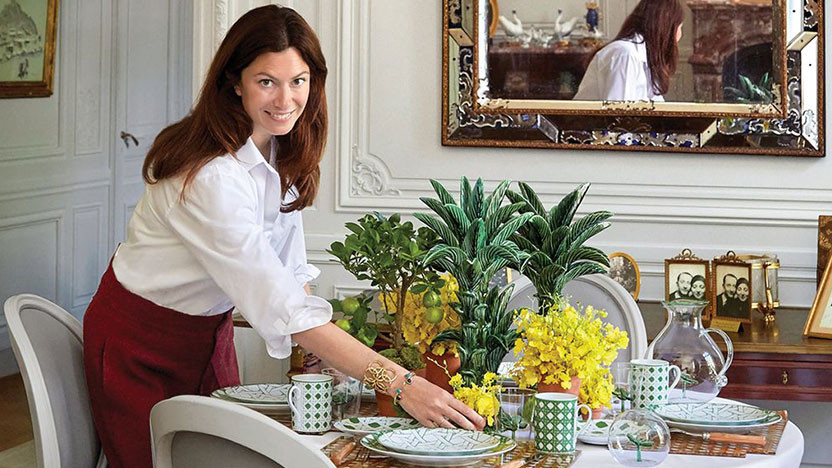 Узор каннаж украсил посуду Dior Maison