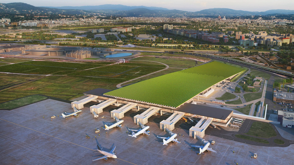 Rafael Viñoly Architects: терминал аэропорта с виноградником на крыше