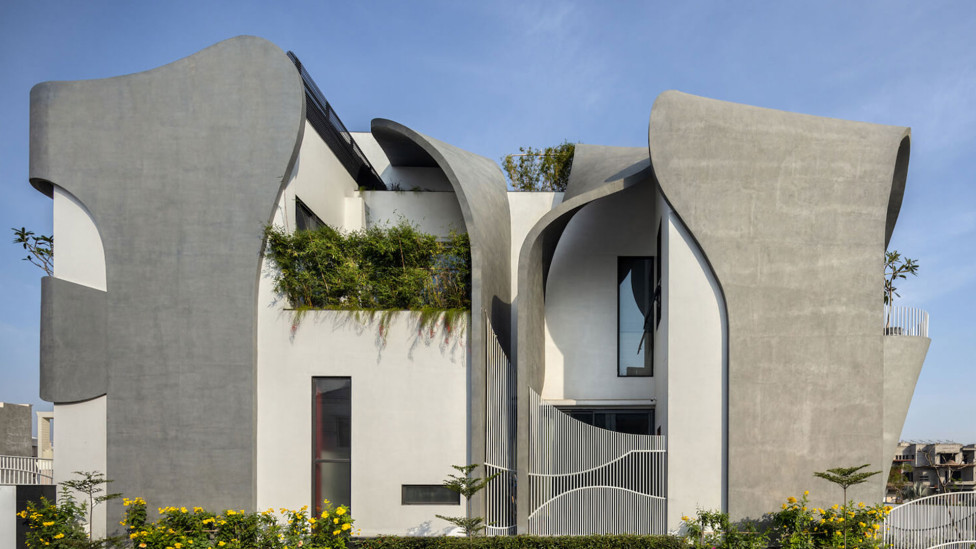 Studio Ardete: дом со скульптурным фасадом в Мохали